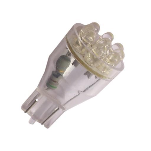 Автолампа T15 - 12V пл/цок 9 led красная