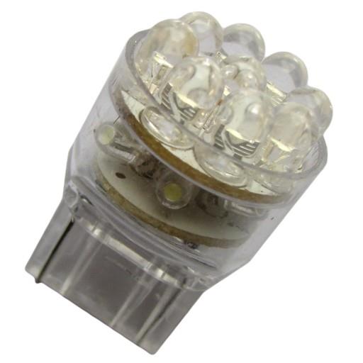 Автолампа T20 - 12V пл/цок 15 led желтая