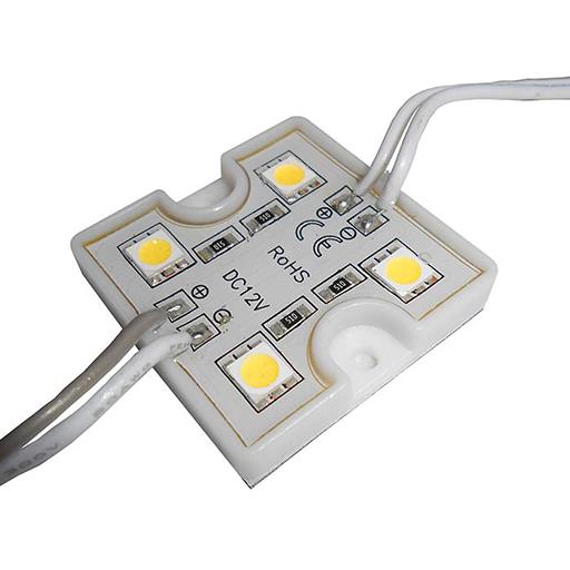 Модуль 5050 - 4 светод. Yellow квадратный IP-65  (Желтый)