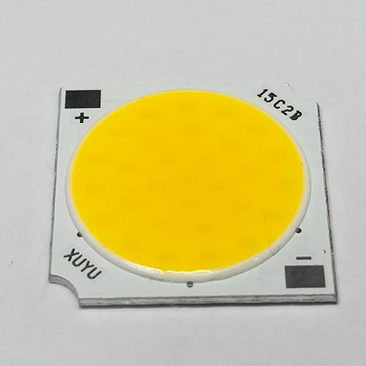 Светодиод 15W WW COB 300mA 45-47V 19*19мм Sanan 15*30mil double chips (Теплый белый)