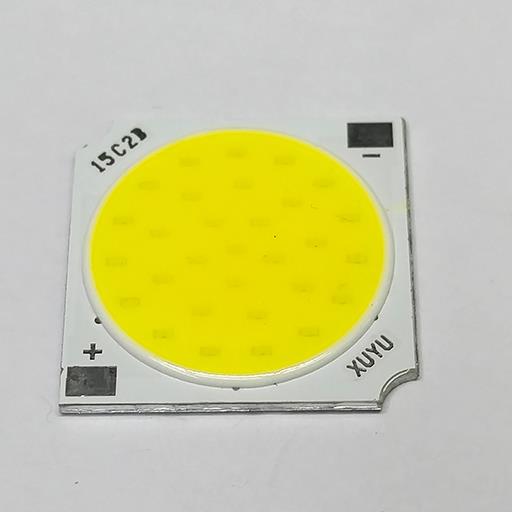 Светодиод 15W NW COB 300mA 45-47V 19*19мм Sanan 15*30mil double chips (Нейтральный белый)
