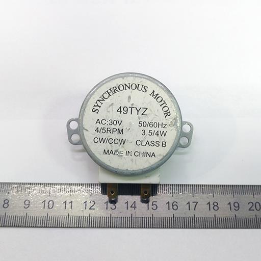 Мотор тарелки СВЧ печи (30V) 49 TYZ  4/5 RPM  3.5/4W  CW/CCW