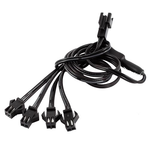 Разъём-разветвитель 1x4 для холодного неона EL WIRE 4*2 pin