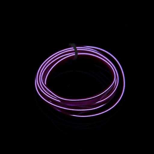 Холодный неон гибкий EL WIRE 2.3 мм пурпурный (Purple,Violet) с юбкой