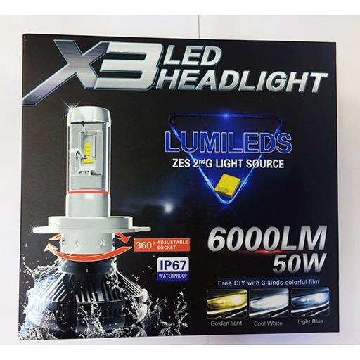 Автолампа H7 9-36V 2*25W 6000lm ZESchip  ip67 Комплект