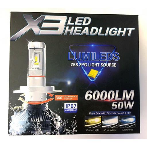 Автолампа 9005 9-36V 2*25W 6000lm ZESchip  ip67 Комплект