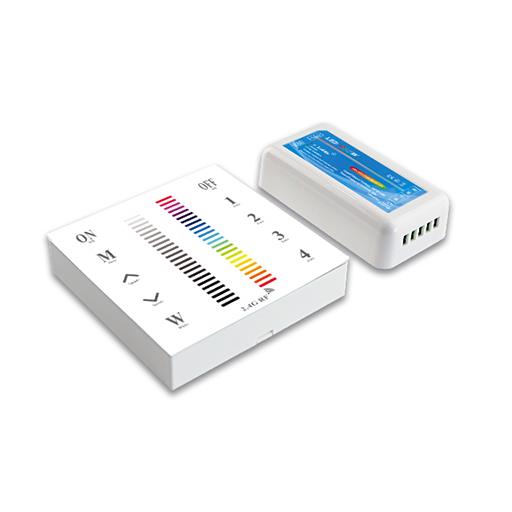 RGBW Контроллер с накладной панелью управления RFMB-04 12-24V 192-384W 4*4A