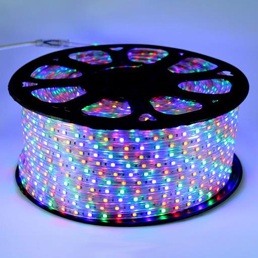 Светодиодная лента 220V 5050 R+G+B 60 светод./м  14.4W   IP-67  (RGB)