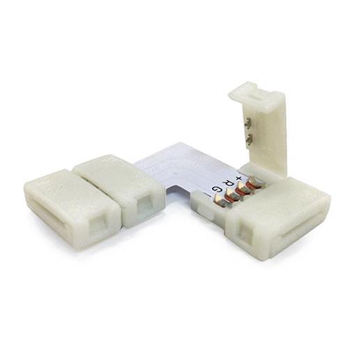 Коннектор RGB 10 мм 4-pin угловой