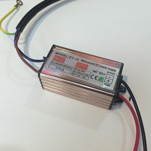 Драйвер для светодиодов AC220V, 300 mA 10W 24-36V  IP-67 (56x29x19) мм