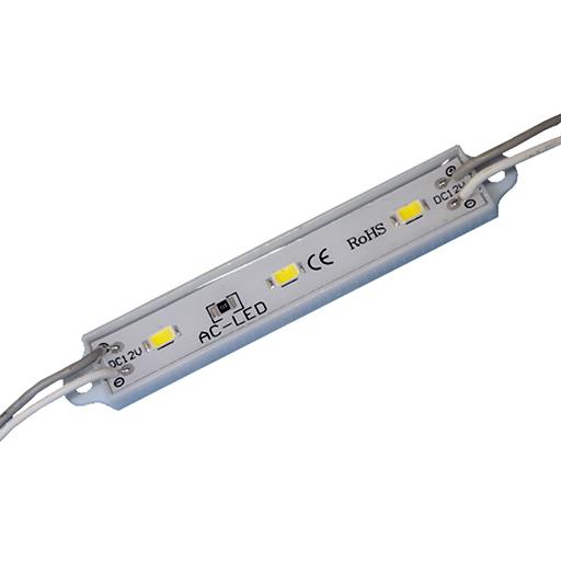 Модуль 5630 - 3 светод. CW прямоугольный IP-65  (Холодный белый)