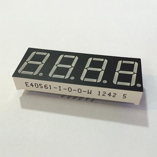 Индикатор 4-разрядный 7-сегментный   E40561-I-0-0-W (Общий анод)