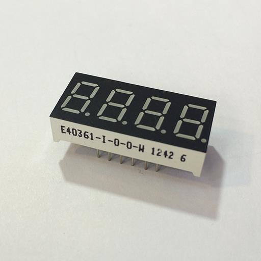Индикатор 4-разрядный 7-сегментный   E40361-I-0-0-W (Общий анод)