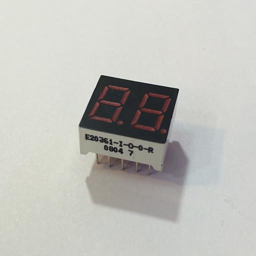 Индикатор 2-разрядный 7-сегментный   E20361-I-0-0-R (Общий анод)