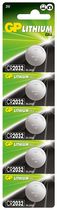 GP Lithium CR2032 5BP