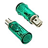 Неоновая лампа в корпусе MDX-14 green 220V