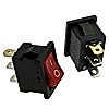 Переключатель KCD1-301(A)-C R/3P on-off красный