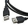 Компьютерный шнур USB-A F USB-A M 3m black